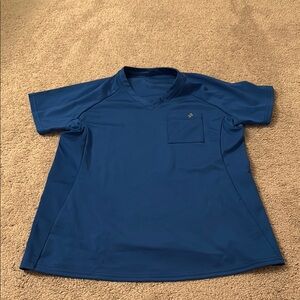 Blue Short Sleeve Scrub Top
